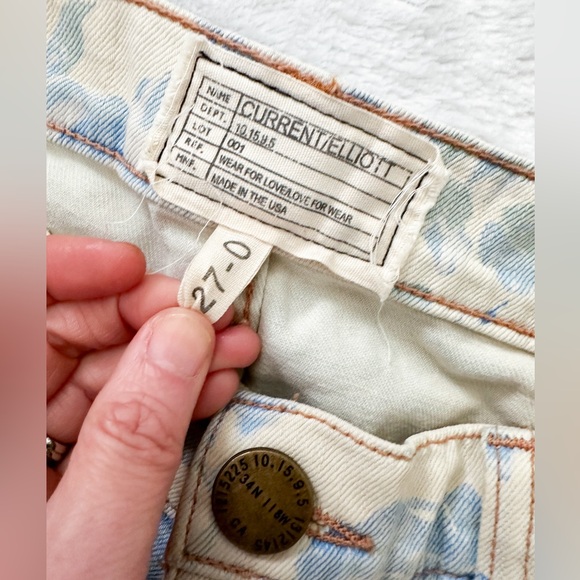 CURRENT ELLIOT The Stiletto Blue Rose Ankle Jean - Picture 4 of 10